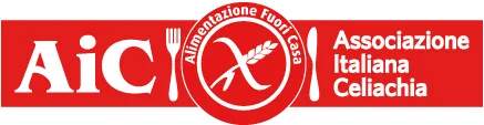 Logo AiC Associazione Italiana Celiachia, simbolo di alimentazione fuori casa senza glutine